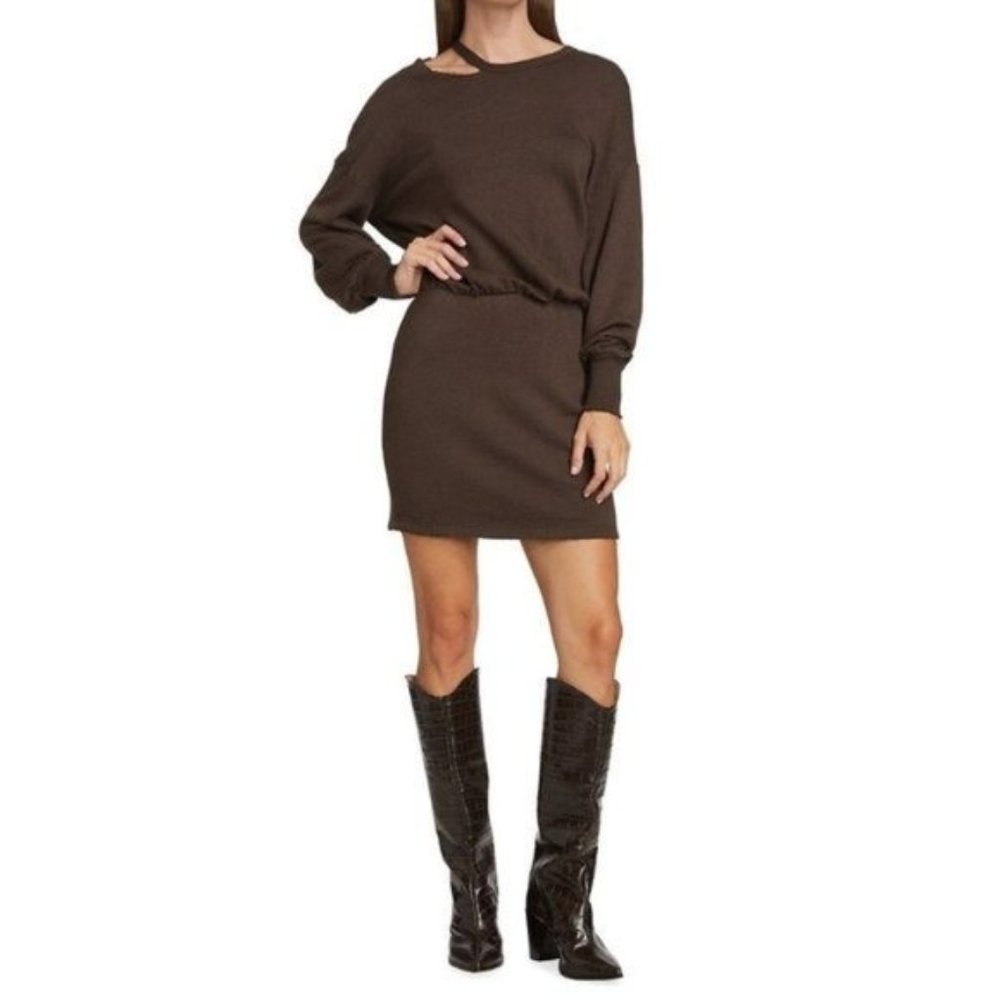 N:PHILANTHROPY Alexandria Sweatshirt Dress in Chocolate NWT Medium - Picture 10 of 10